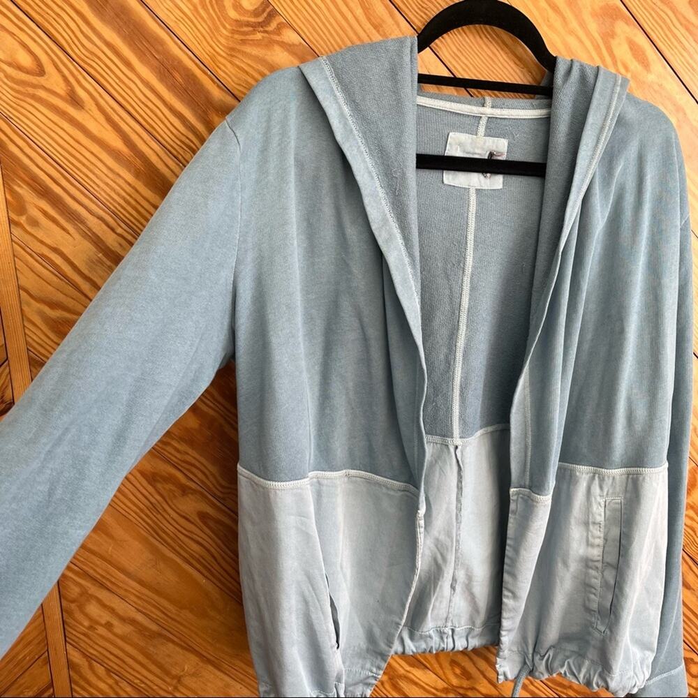 Anthropologie Two Tone Hoodie Zip Jacket - Picture 3 of 6